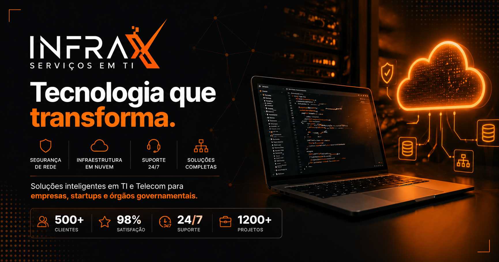 InfraX Tecnologia — TI e Telecom para empresas em Goiás e no Brasil